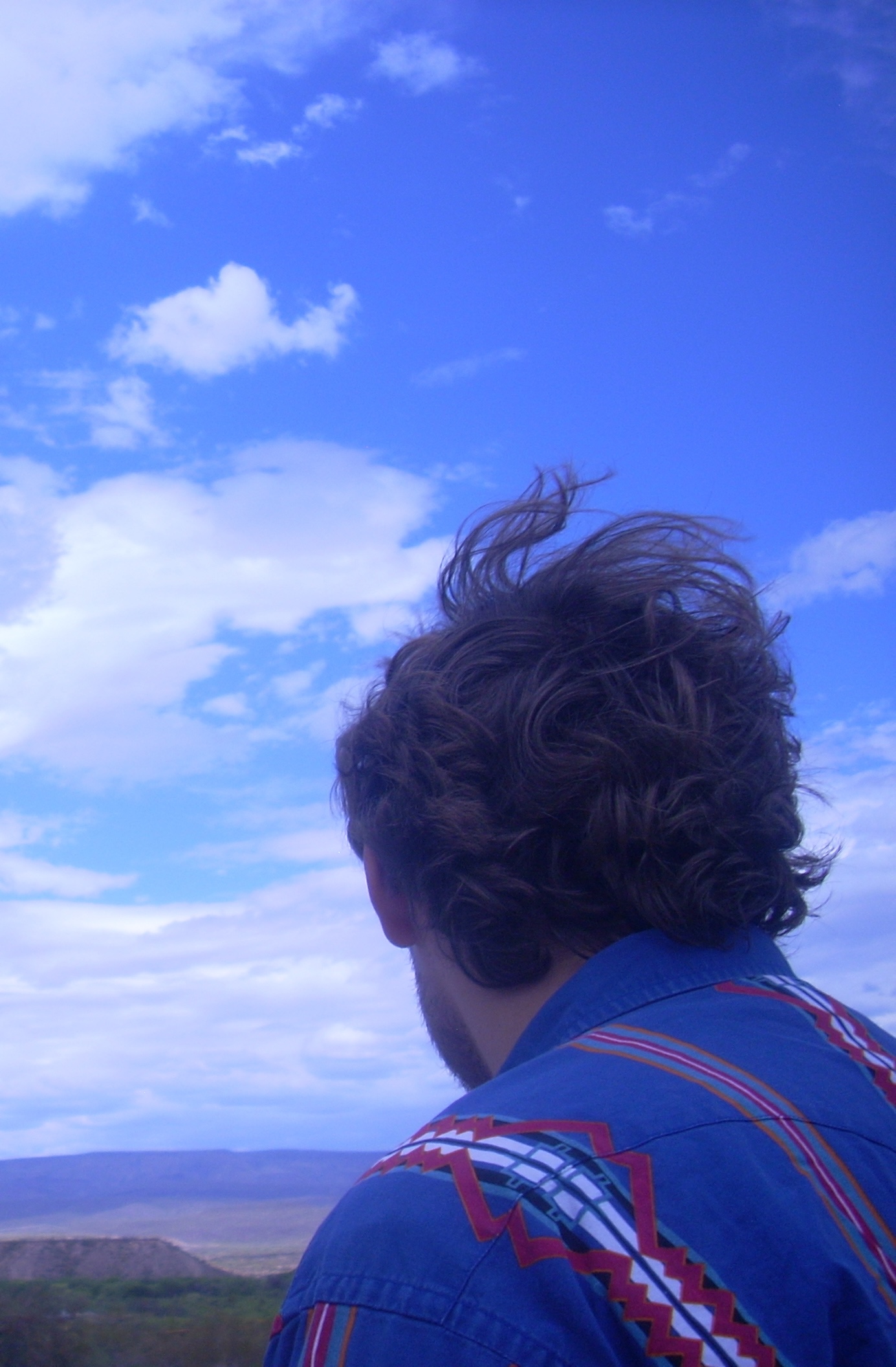 mathematician James Cook looks at the buttes of New Mexico